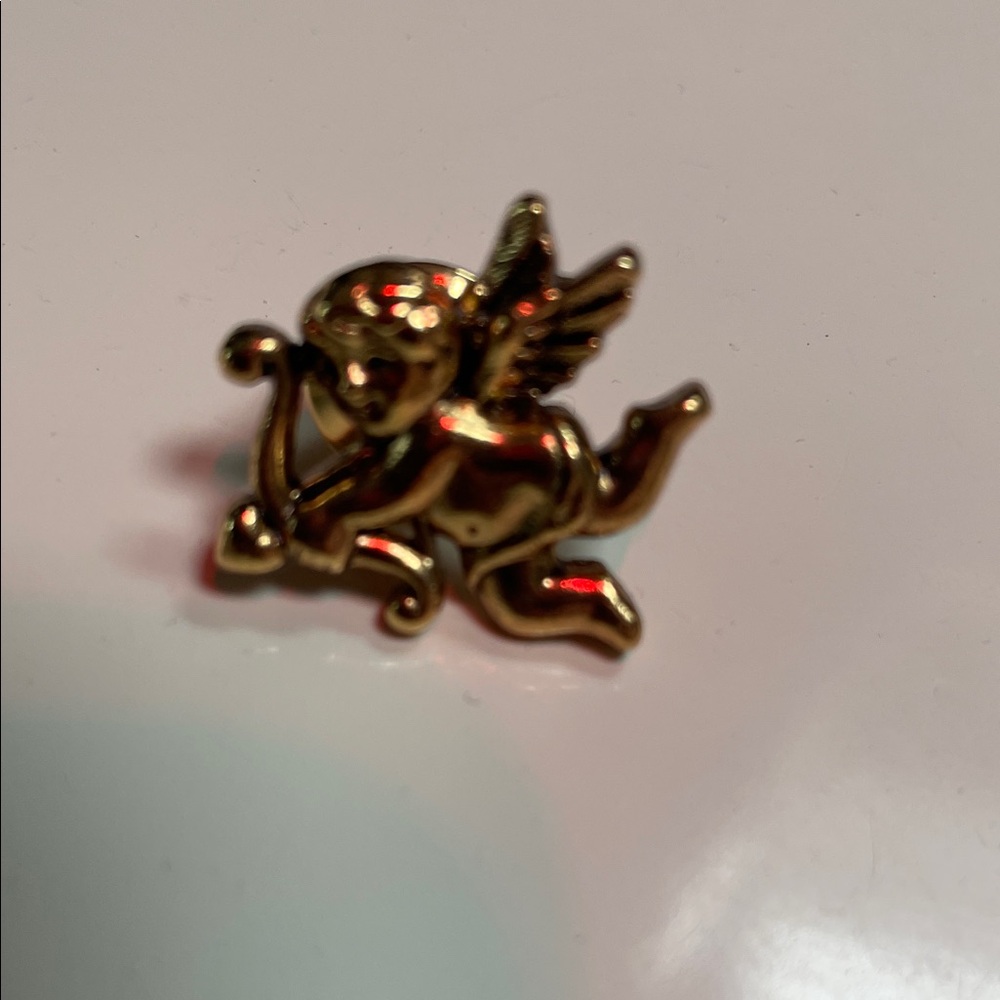 Goldtone Avon Angel Pin